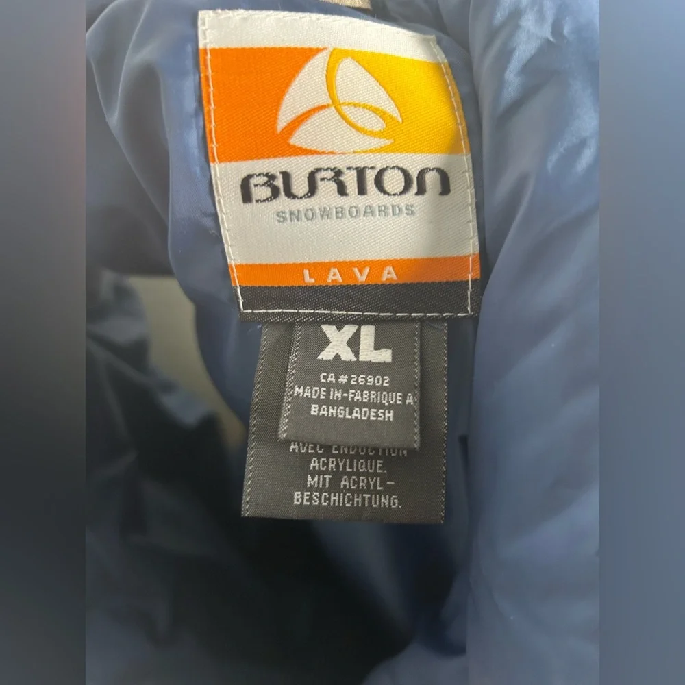 Burton Lava Light Tan Men's Puffer Snow Snowboard Vest Size XL Packable - Picture 6 of 7